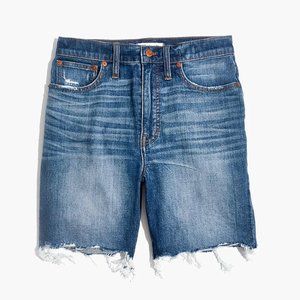 Madewell Women's High-Rise Mid-Length Denim Shorts in Erwin Wash Size 29
